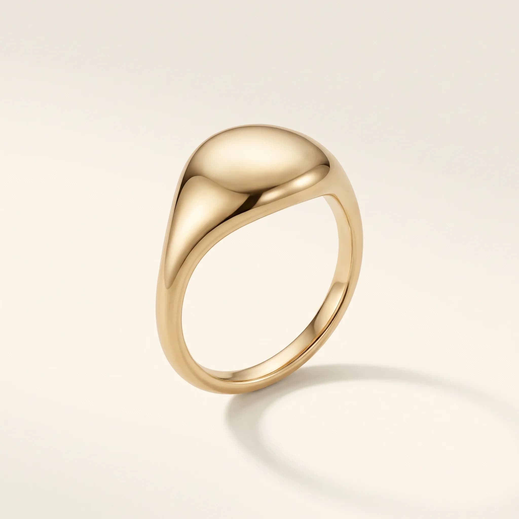 The Sculpted Ring, an illustrative yellow-gold tone jewelry concept