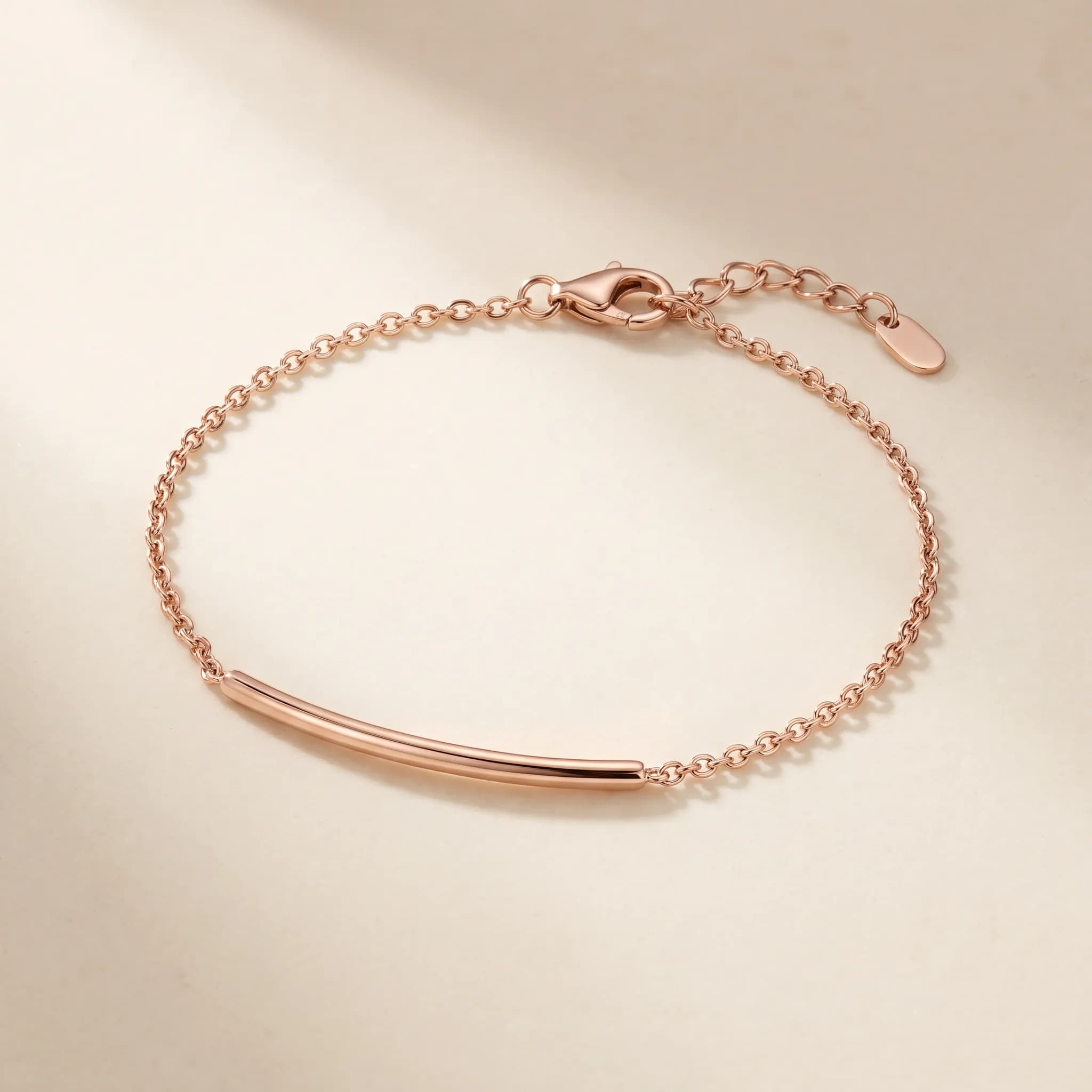 Whisper Chain Bracelet, an illustrative rose-gold tone jewelry concept